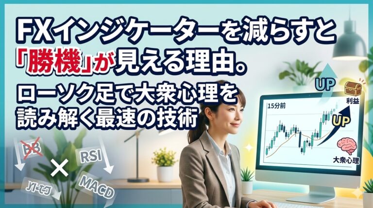 FXインジケーターを減らしてローソク足で大衆心理を読み解く技術のアイキャッチ画像