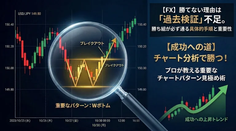 FX過去検証の重要性とダブルボトム等のチャートパターン分析による成功への道